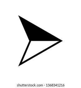 Way direction arrow, Wind direction Icon, road direction, road direction icon, vector illustration
