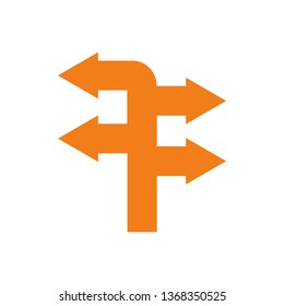 Way direction arrow, Wind direction Icon, road direction, road direction icon, vector illustration
