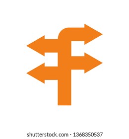 Way direction arrow, Wind direction Icon, road direction, road direction icon, vector illustration
