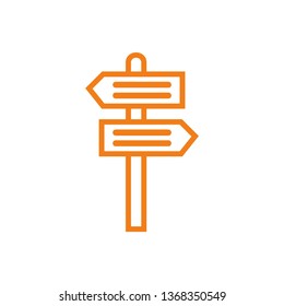 Way direction arrow, Wind direction Icon, road direction, road direction icon, vector illustration
