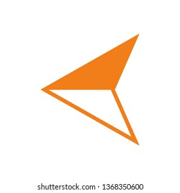 Way direction arrow, Wind direction Icon, road direction, road direction icon, vector illustration
