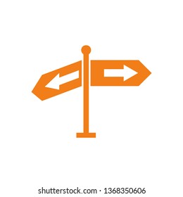 Way direction arrow, Wind direction Icon, road direction, road direction icon, vector illustration
