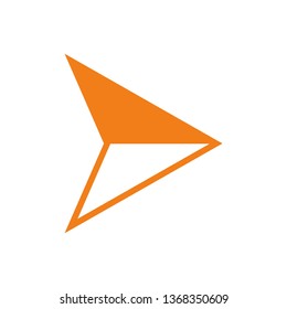 Way direction arrow, Wind direction Icon, road direction, road direction icon, vector illustration
