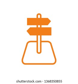 Way direction arrow, Wind direction Icon, road direction, road direction icon, vector illustration
