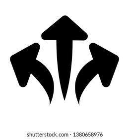 Way direction arrow, Wind direction Icon, road direction, road direction icon, vector illustration
