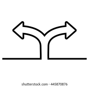 Way and direction concept represented by arrow icon. isolated and flat illustration 