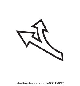 Way direction icon design template vector isolated