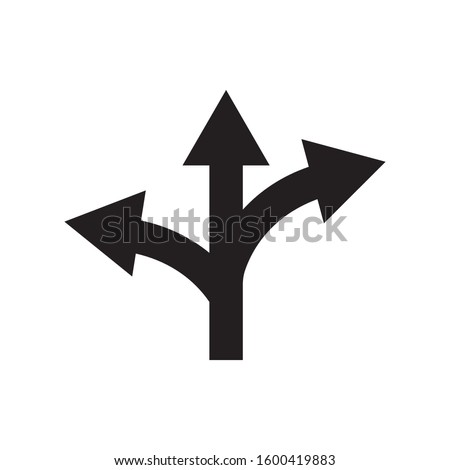 Way direction icon design template vector isolated