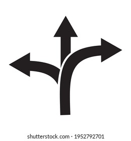 Way direction icon vector illustration symbol