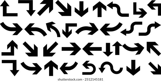 Signo de dirección de camino. colección de iconos de decisión de camino. Señal de dirección de la carretera, dirección de la carretera.