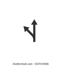 Way direction sign vector icon illustration design 