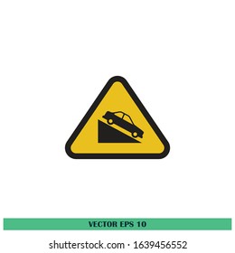 way down road sign icon design template vector eps10