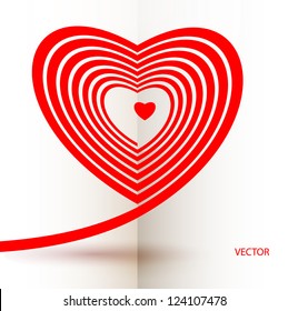 Way to the heart. Vector illustration