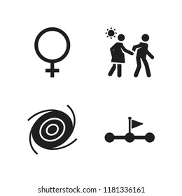 way icon. 4 way vector icons set. walking, venus and milky way icons for web and design about way theme