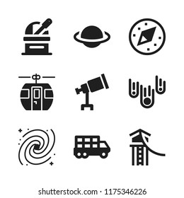 way icon. 9 way vector icons set. transportation truck, milky way and zip lane icons for web and design about way theme