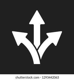 way icon, arrow