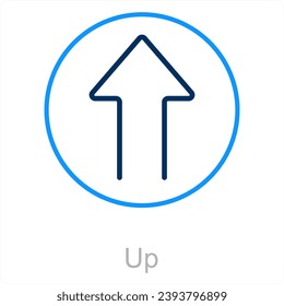 Up and way icon concept