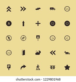 way icon. way vector icons set door open, up arrow, parking sign and left right arrows