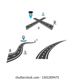 way icon Vector Illustration design Logo template