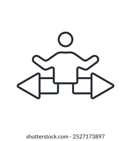 ícone way. vetor.Editável símbolo de estilo traço.linear para usar web design,ilustração logo.Symbol.