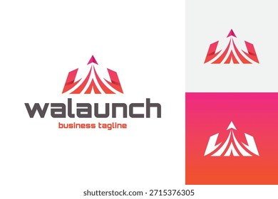 Vector del logotipo de la letra W de lanzamiento de la manera