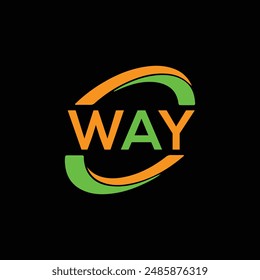 WAY Letter Initial Logo Design Template Vector Illustration