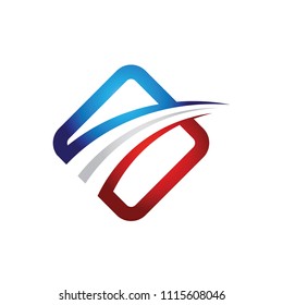 Way and Logistic Transportation Logo Vector Illustration