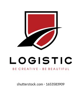 Way and Logistic Transportation Logo Vector Illustration