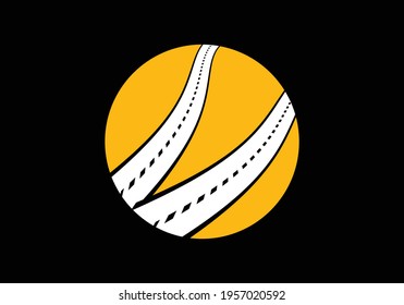 Way logo and Road symbol illustration vector design.