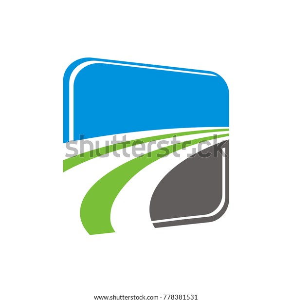 A way logo, roadway, fast moving\
toward theme logo design template vector\
illustration