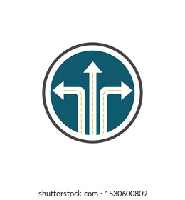 way logo and symbol Vector Illustration