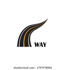 way logo vector template illustration