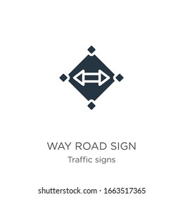 Way road sign icon vector. Trendy flat way road sign icon from traffic signs collection isolated on white background. Vector illustration can be used for web and mobile graphic design, logo, eps10