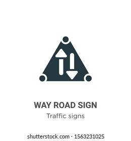Way road sign vector icon on white background. Flat vector way road sign icon symbol sign from modern traffic signs collection for mobile concept and web apps design.