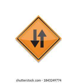 way sign flat icon,symbol and vector,Can be used for web, print and mobile