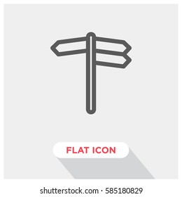 Way sign vector icon