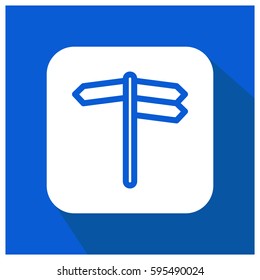 Way sign vector icon