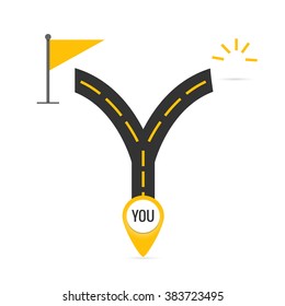 way to success concept,vector