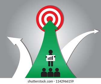 Way to Success and finish concept vector