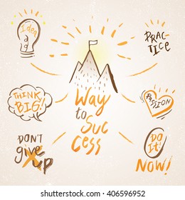 way to success ,motivation vector