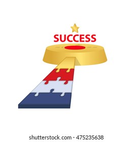 Way to Success. Vector illustration