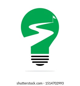Way to success vector logo design. Business finance design concept template.