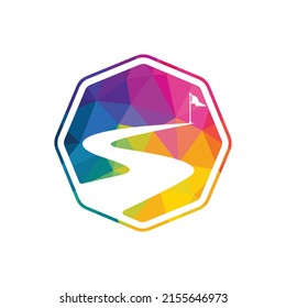 Way to success vector logo design. Creative road journey logo design sign.