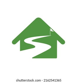 Way to success vector logo design. Creative road journey logo design sign.