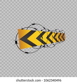 Way traffic sign. Vector