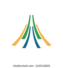 ilustración de la plantilla de vector de símbolo de transporte de ruta