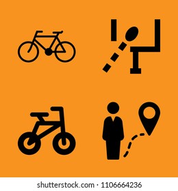 way, travel, journey and healthy icons set. Vector illustration for web and design