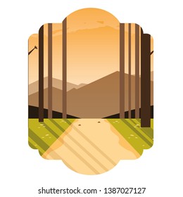 way with trees forest scene
