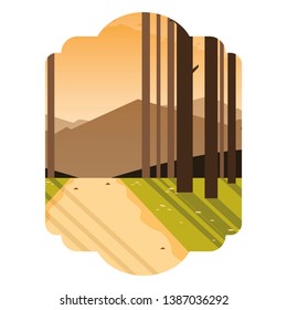 way with trees forest scene