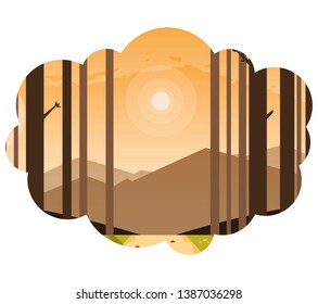 way with trees forest scene
